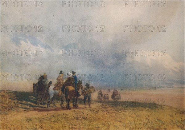 'Crossing the Sands, Ulverston', c1834. Artist: David Cox the elder.