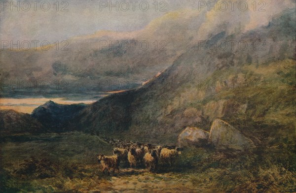 'Mountain Road with Sleep', c1838. Artist: David Cox the elder.