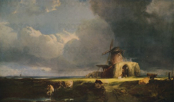 'St. Benet's Abbey, on the Bure', c1854. Artist: Henry Bright.