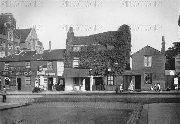 'Old Cottages in Merton Road, Tooting', c1890, (1912). Artist: Unknown.