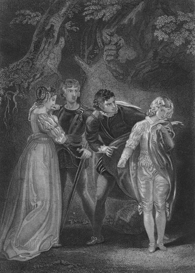 Act V Scene iv from The Two Gentlemen of Verona, c19th century. Artist: Unknown.