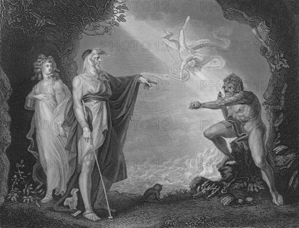 Act I Scene ii from The Tempest, c19th century. Artist: Unknown.