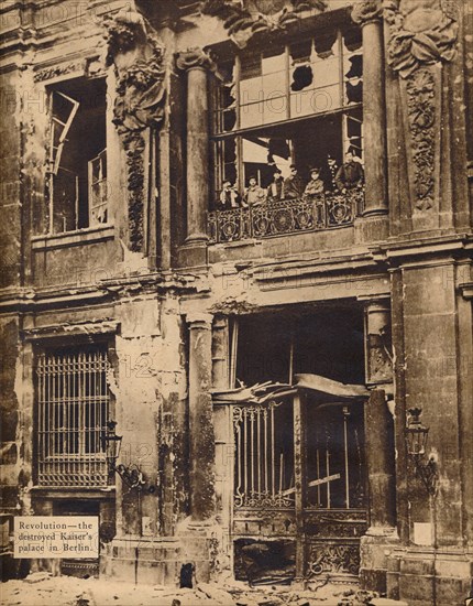 Members of the People's Marine Division on the Balcony of the City Palace, December 1918, 1918, (193 Artist: Unknown.