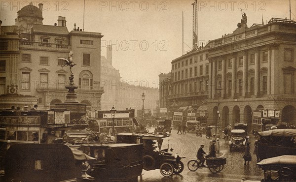 'Regent Street, London, England, viewed from Piccadilly Circus', 1923, (1938). Artist: Unknown.