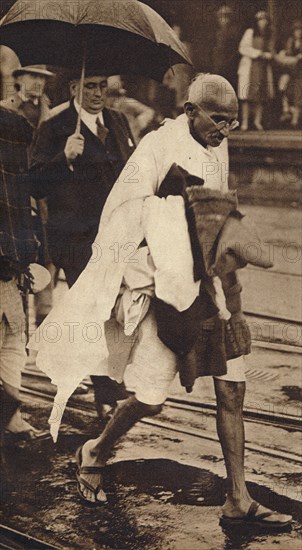 'Gandhi in London', 1930, (1938). Artist: Unknown.