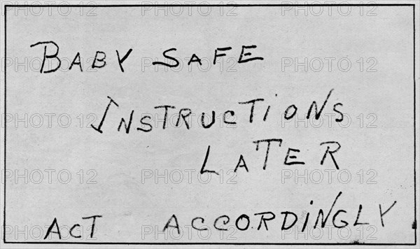 'Baby Safe Instructions Later Act Accordingly', 1932, (1938). Artist: Unknown.