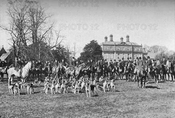 'The Albrighton Hounds: A Meet at Stretton', c1903, (1903). Artist: Unknown.