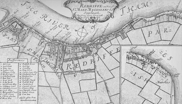 'A Plan of Rotherhithe', 1755, (1912). Artists: Unknown, John Stow.