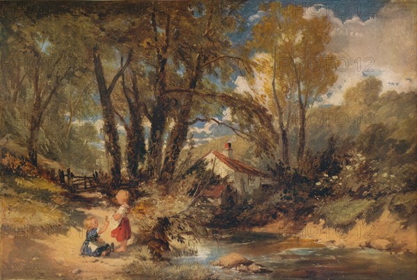 'A Welsh Stream', 1843. Artist: William James Muller.