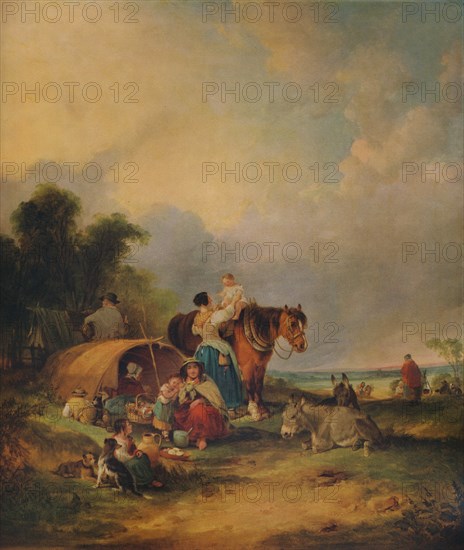 'A Gipsy Encampment', c1788. Artist: William Shayer.