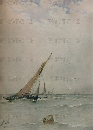 'Harwich, North Sea Trawlers', c1900. Artist: Albert Ernest Markes.