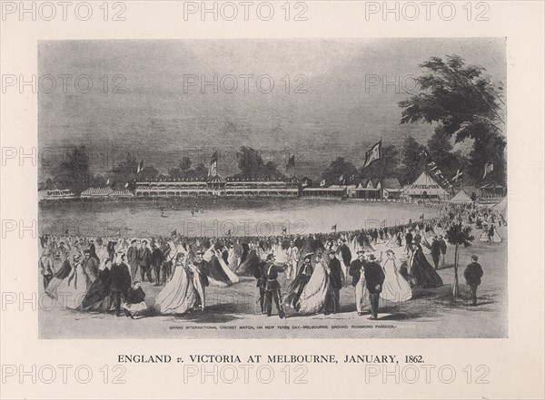 England v Victoria at Melbourne, Australia, January 1862 (1912). Artist: Unknown.