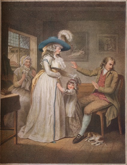 'The Virtuous Parent. Laetitia Endeavours In Vain By Parents To Reconcile Her Parents',1789. Artist: John Raphael Smith.