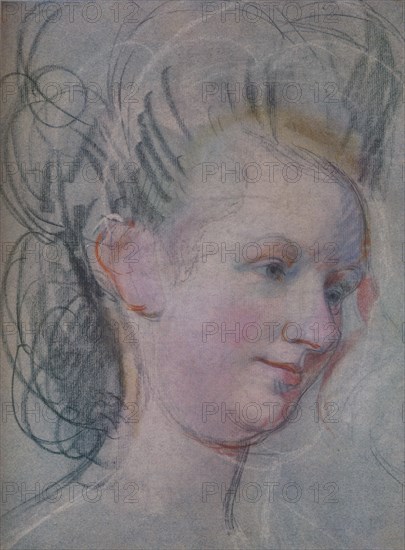 'Sketch of a Lady's Head', c1791. Artist: John Russell.