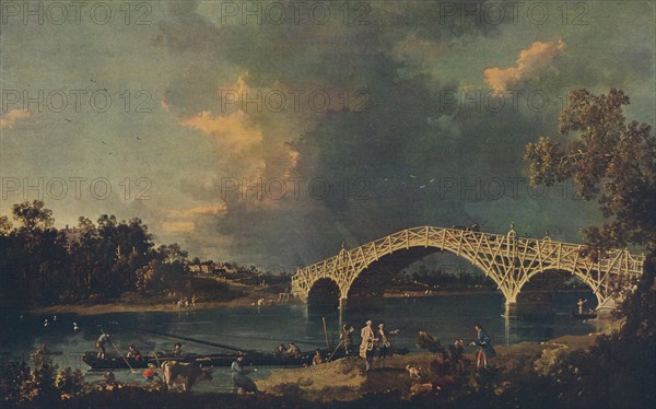 'Old Walton Bridge', 1754. Artist: Canaletto.