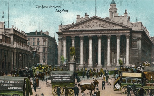 'The Royal Exchange, London', c1910. Artist: Unknown.