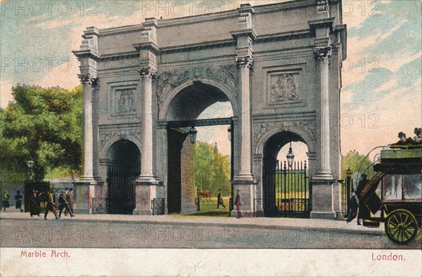 'Marble Arch, London', c1906. Artist: Unknown.