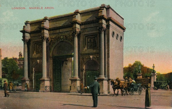 'London, Marble Arch', c1906. Artist: Unknown.