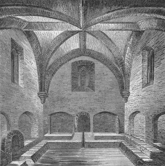 Interior view of Queen Elizabeth's Bath, London, 1834 (1904). Artist: James Basire III.