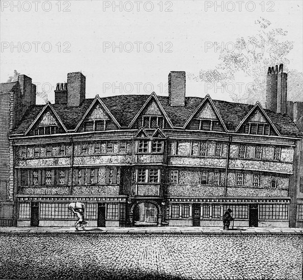 Staple Inn, High Holborn, London, c1890 (1904). Artist: Unknown.