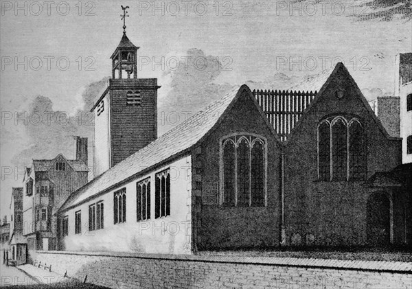 All Hallows Church, London Wall, City of London, c1901 (1906). Artist: Unknown.