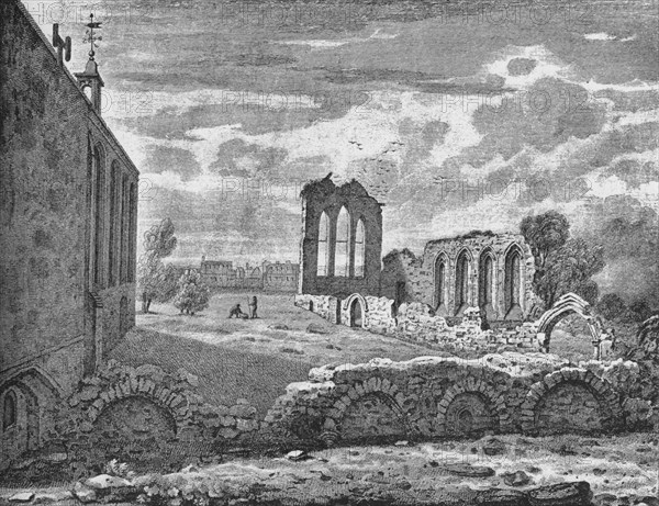 South-east view of the Nunnery of St Helen, Bishopsgate, City of London, c1819 (1906). Artist: Unknown.