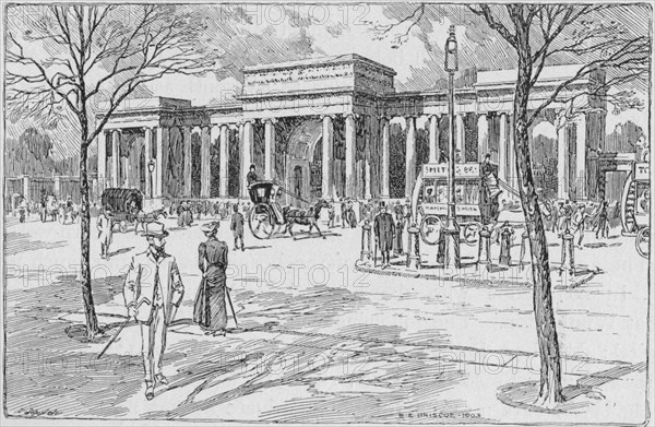 Hyde Park Corner, London, 1903 (1911). Artist: Unknown.