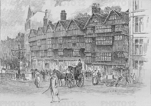 Staple Inn, Holborn Bars, London, c1910 (1911). Artist: Unknown.