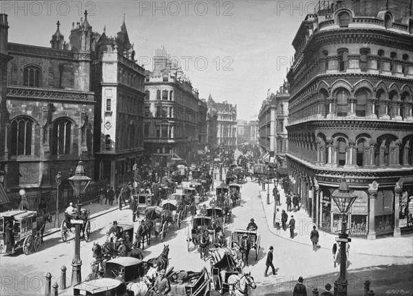 Queen Victoria Street, City of London, c1910 (1911). Artist: York & Son.