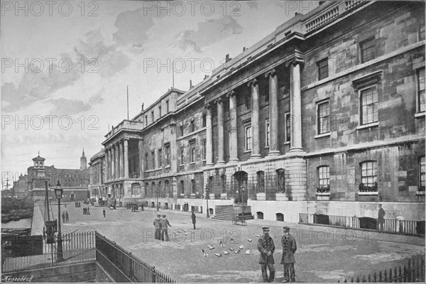 Custom House, City of London, 1911. Artist: Unknown.