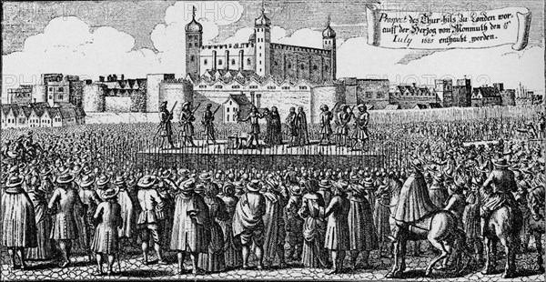 The execution of the Duke of Monmouth, Tower Hill, London, 15 July 1685 (1903). Artist: Unknown.