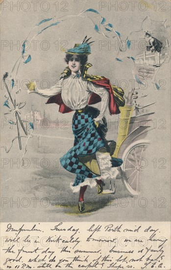 'Decorative Female Golfer 1', c1904. Artist: Unknown.