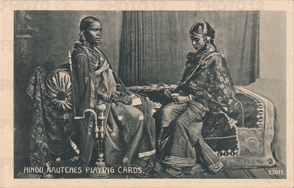 'Hindu Nautches Playing Cards', c1910. Artist: Unknown.