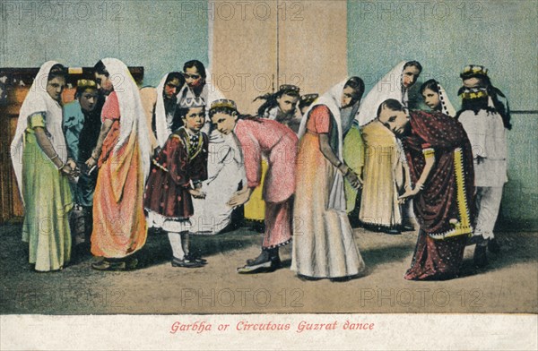 'Garbha or Circutous Gurzat dance', c1910. Artist: Unknown.