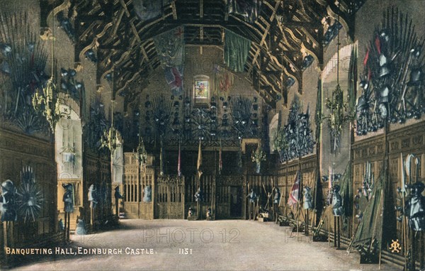 'Banqueting Hall, Edinburgh Castle', c1930. Artist: Unknown.