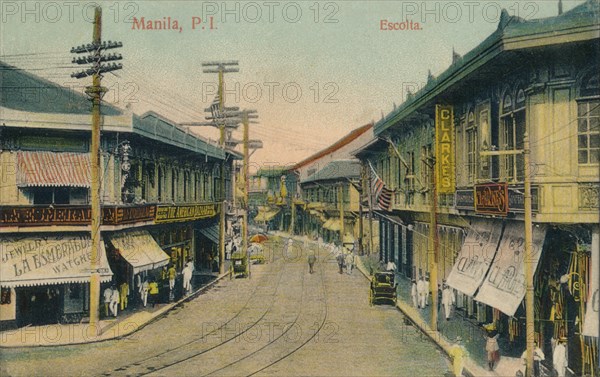 'Manila, P.I. Escolta', c1912. Artist: Unknown.