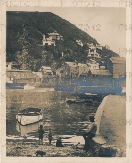 'View from the Harbour - Polperro', 1927. Artist: Unknown.