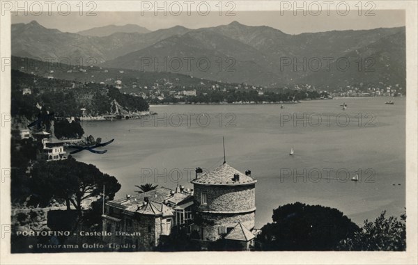 'Portofino - Castello Braun e Panorama Golfo Tigulio', c1900.  Artist: Unknown.