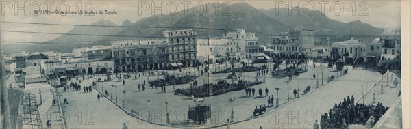 'Tetuan - Vista general de la plaza de Espana', c1910. Artist: Unknown.