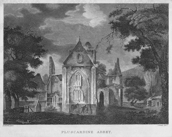 'Pluscardine Abbey', 1804. Artist: James Fittler.