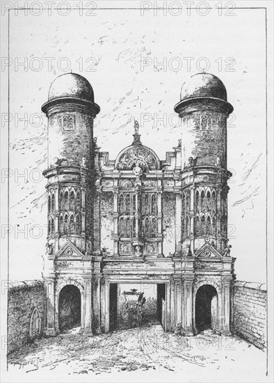 'The King Street Gate, Westminster, Demolished 1723', c1897. Artist: William Patten.