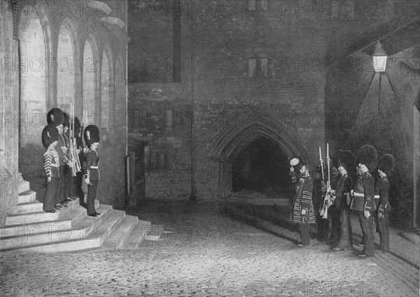 Saluting the King's keys at the Tower of London, c1903 (1903). Artist: Unknown.