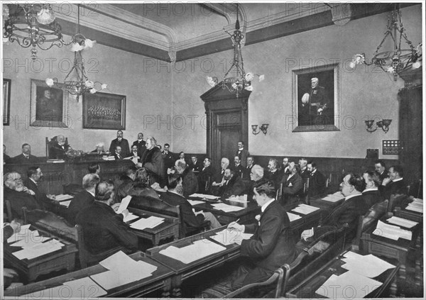 A meeting of Hammersmith Borough Council, c1903 (1903). Artist: Unknown.
