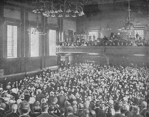 A May meeting, Exeter Hall, London, c1903 (1903). Artist: Unknown.