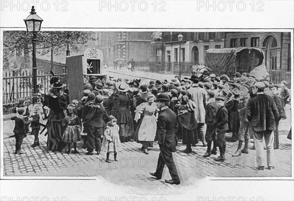 Punch and Judy show, London, c1903 (1903). Artist: Unknown.