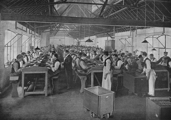 One of the cigar manufacturing departments at Salmon and Gluckstein, Ltd, London, c1870s (1903). Artist: Unknown.