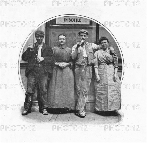 Outside a public house, London, c1903 (1903). Artist: Unknown.