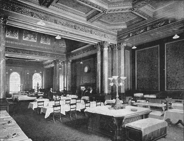 Coffee room of the Carlton Club, London, c1900 (1901). Artist: Unknown.