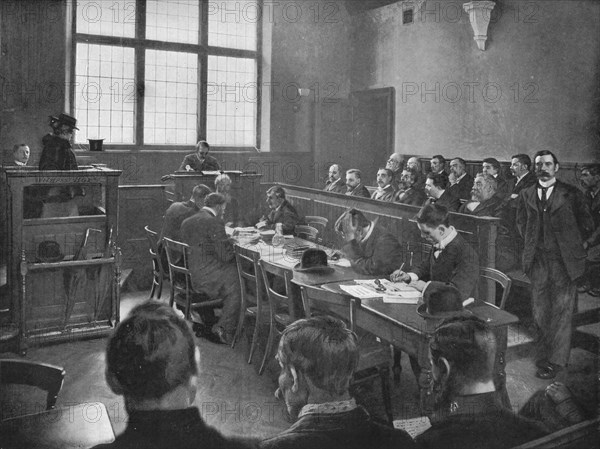 A coroner's inquest, London, c1901 (1901). Artist: Unknown.