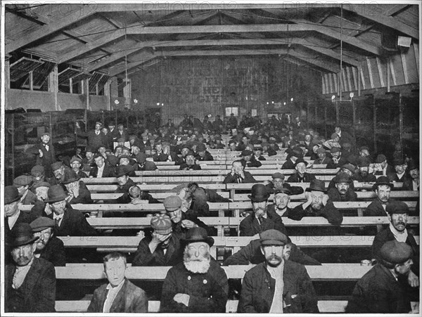 The 'Penny Sit-Up', Salvation Army shelter, Blackfriars, London, c1900 (1901). Artist: Unknown.